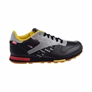 COPY - NEW Reebok Classic Leather Altered Big Kids' Shoes Black/Red/Yellow/Grey…
